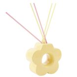 Diffuseur &agrave; b&acirc;tonnets parfum&eacute;s c&eacute;ramique forme fleur H10cm (3 mod&egrave;les)