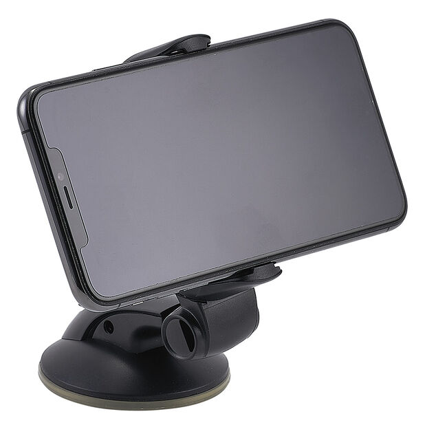 Support t&eacute;l&eacute;phone &agrave; ventouse articul&eacute; noir