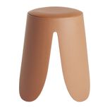 Tabouret rond Spiro pieds larges plastique terracotta &Oslash;33xH46cm