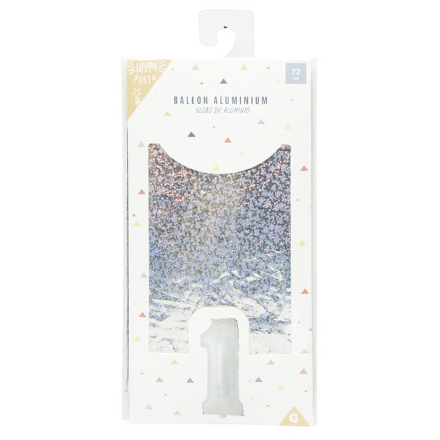 Ballon chiffre 1 aluminium