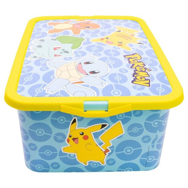 Box de rangement Pok&eacute;mon 13L plastique bleu 40x30xH15,5cm
