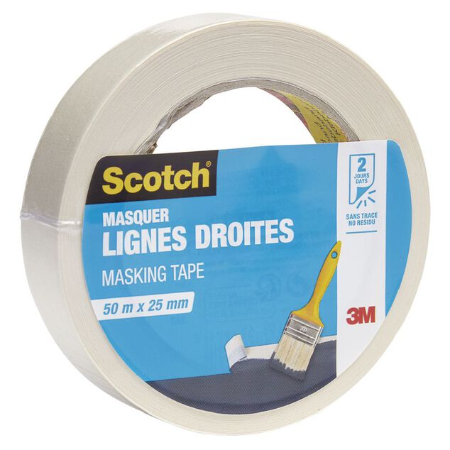 Adh&eacute;sif masquage lignes droites Scotch 50 m