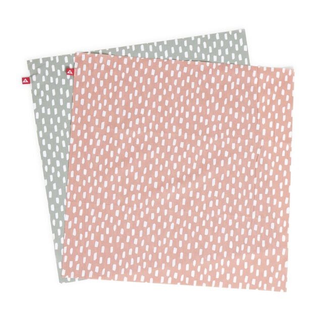 Tissu emballage cadeau r&eacute;utilisable coton 50x50cm x2