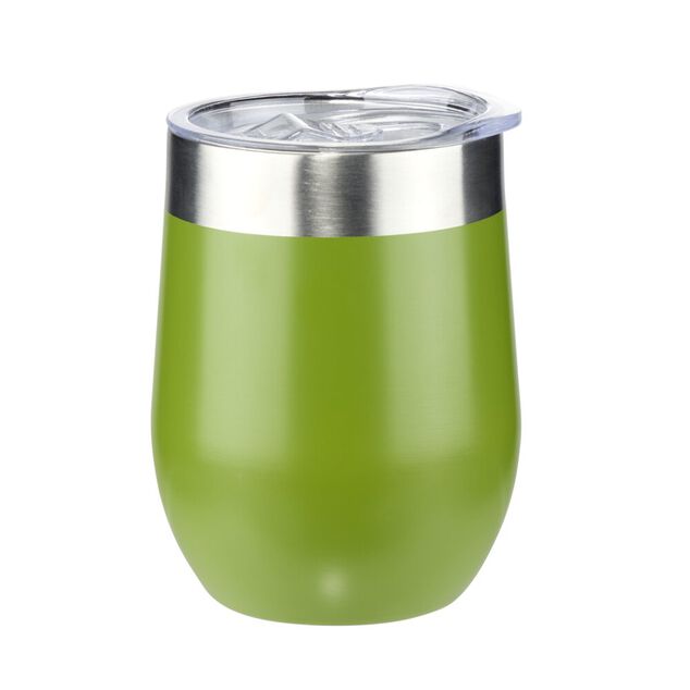 Tasse isotherme 350ml inox et silicone &Oslash;8xH12cm (2 mod&egrave;les)