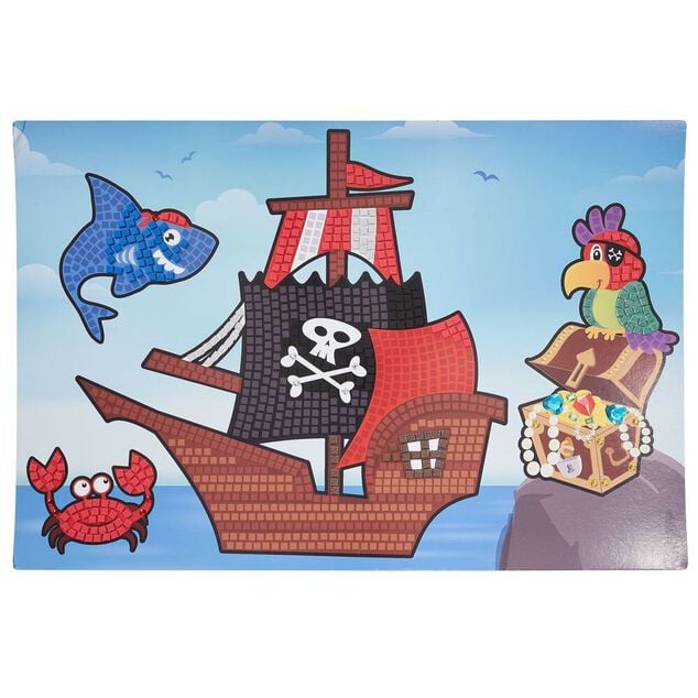 Mosa&iuml;que g&eacute;ante &agrave; sticker th&egrave;me pirate x4 - 40x60cm