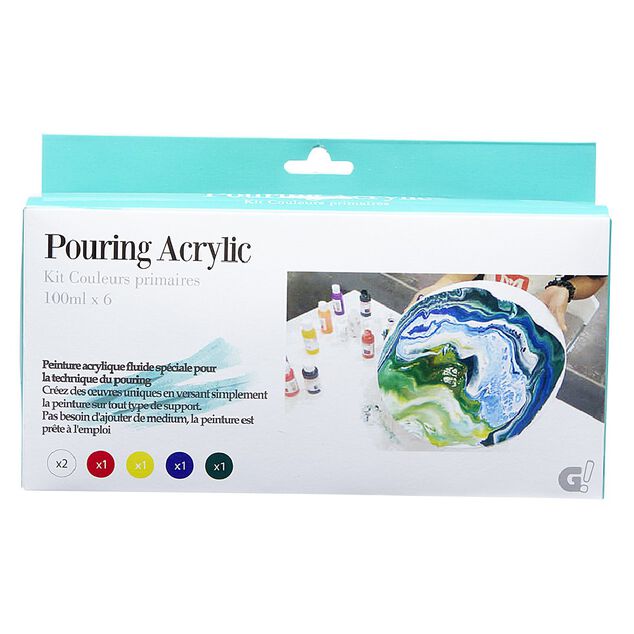 Peinture acrylique 6 couleurs