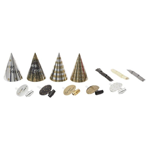 Kit de décoration or argent noir 8 personnes