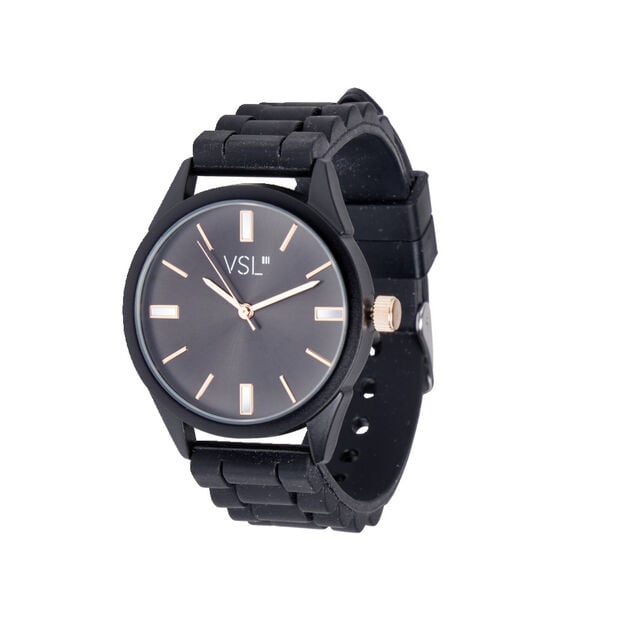 Montre bracelet silicone noir