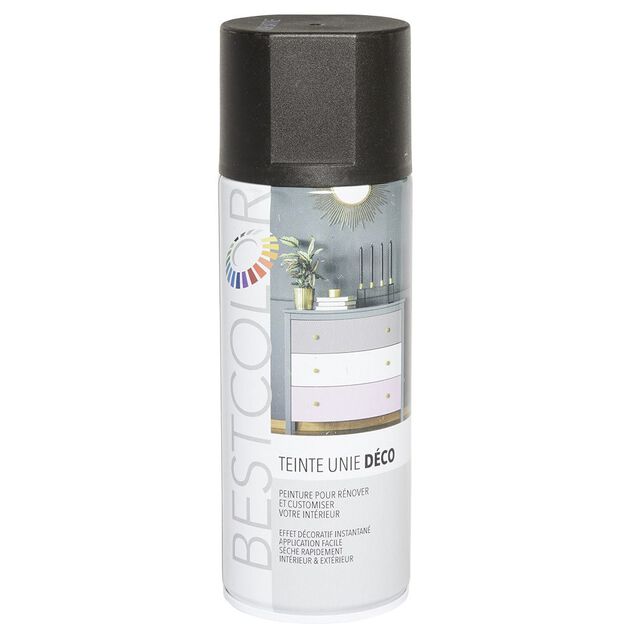 Peinture a&eacute;rosol Noir satin&eacute; 400 ml