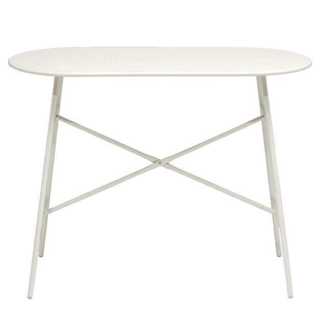 Table de jardin haute rectangulaire Faro acier gris 130x60xH100cm