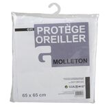 Prot&egrave;ge oreiller Molleton anti acariens blanc 65x65 cm