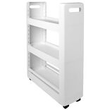 Desserte &agrave; roulettes blanche