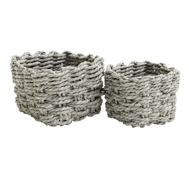 Panière de rangement tressée x2 tailles (3 modèles)