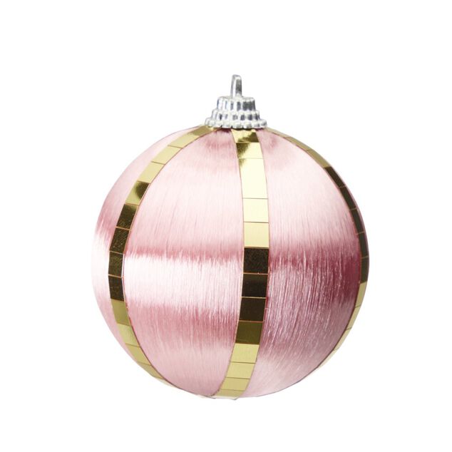 Boules de No&euml;l fil m&eacute;tallis&eacute; x6 &agrave; suspendre