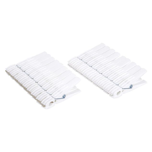 Pince à linge plastique blanc x18