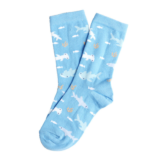 Chaussettes garçon bleues motifs requins T26/35