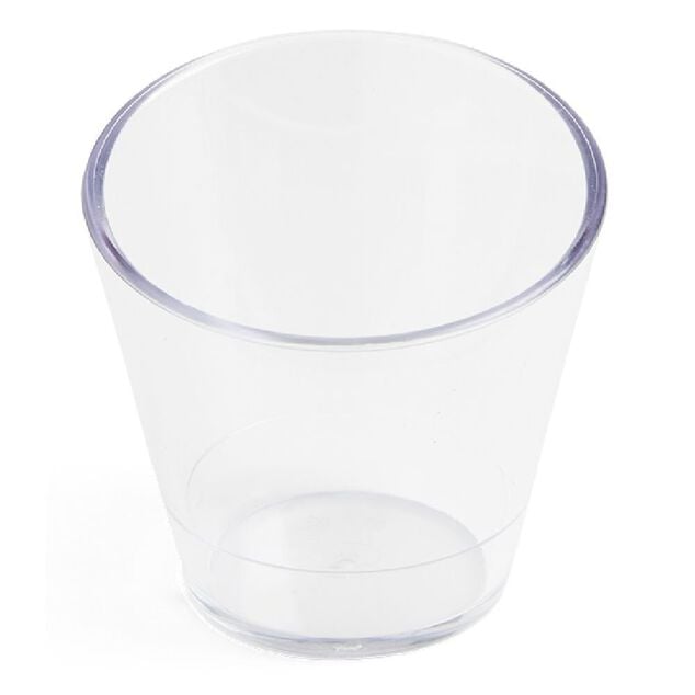 Lot de 6 verrines 100ml plastique transparent &Oslash;6,9xH6,7cm