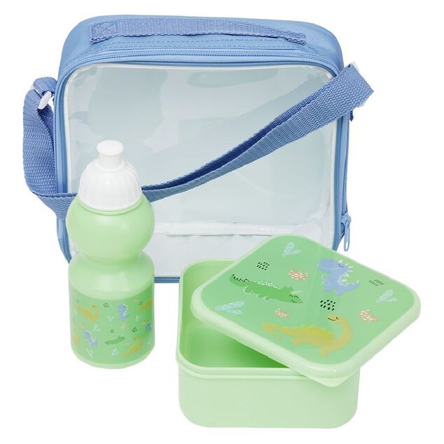 Set d&eacute;jeuner Enfant lunchbox avec bouteille et sac de transport