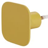 Pat&egrave;re murale carr&eacute;e jaune polyr&eacute;sine 7x7cm