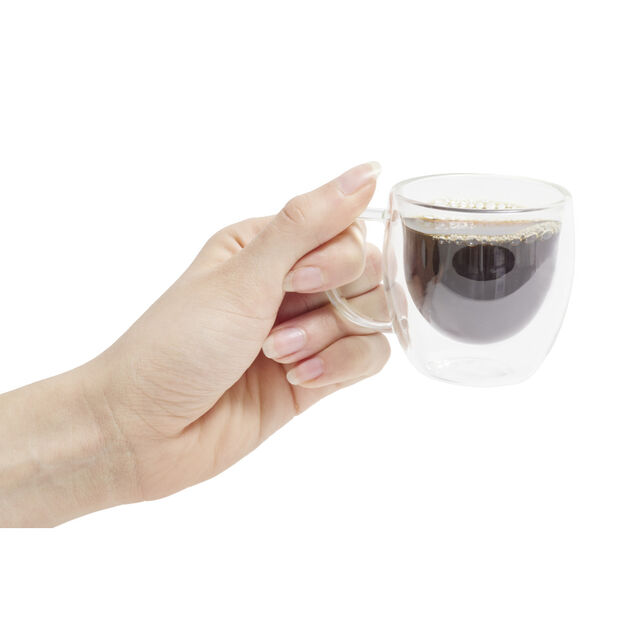 Lot de 2 tasses double paroi 80ml