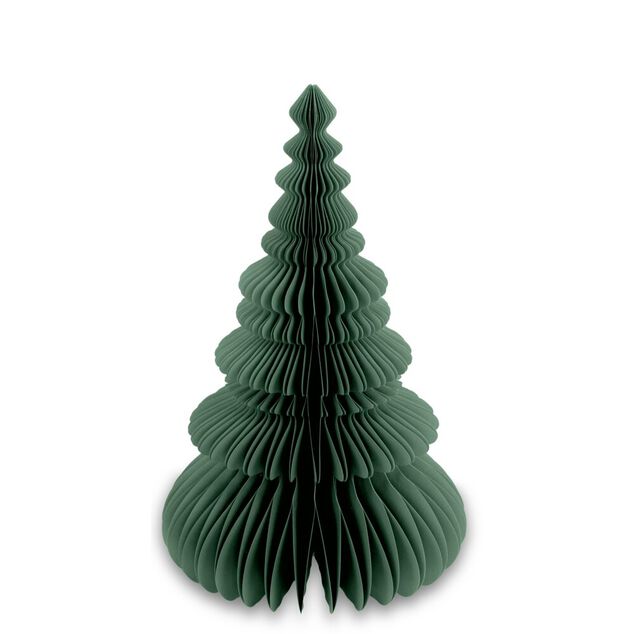 Sapin de No&euml;l &agrave; poser ou suspendre en papier &Oslash;40xH64cm (2 mod&egrave;les)