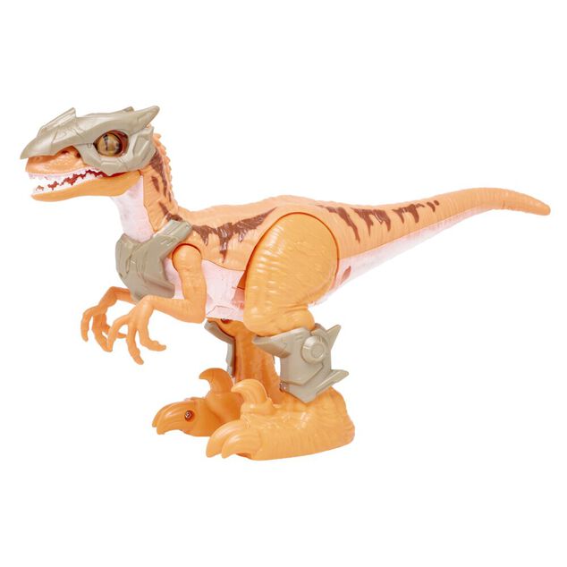 Robot dinosaure Wars son et lumi&egrave;re anim&eacute; plastique marron 27xH15cm