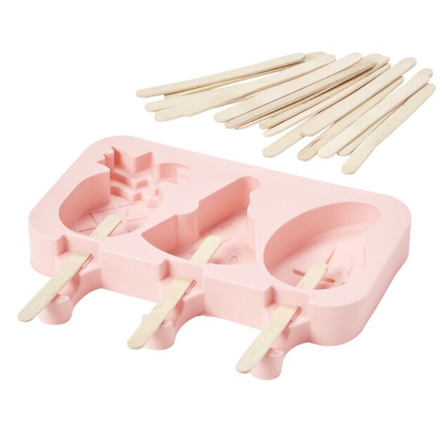 Moule à glace en silicone 3 formes démoulage hyper facile