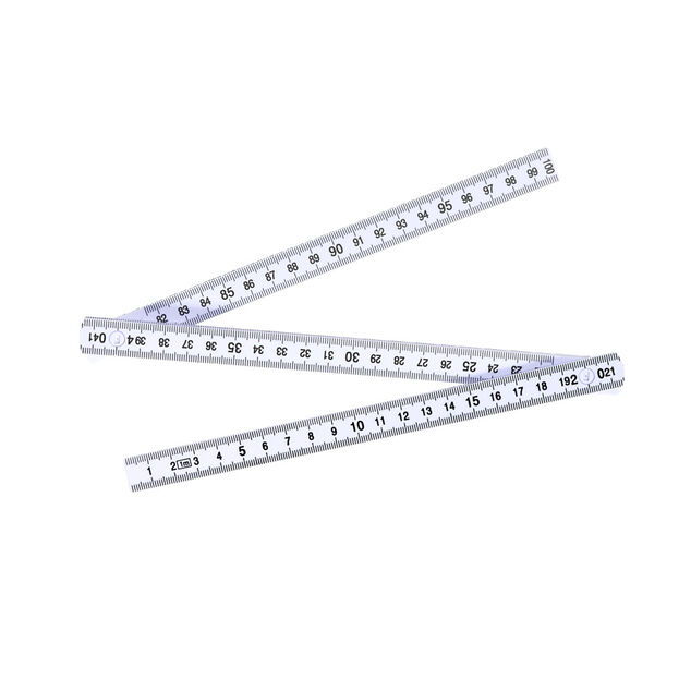 Mètre pliant 1m blanc