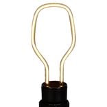 Ampoule LED E27 n&eacute;on forme ampoule ovale jaune H15,5cm