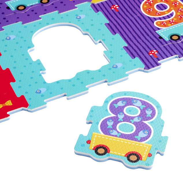 Puzzle de sol chiffres 18 pi&egrave;ces 30,5x30,5cm