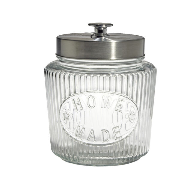 Bocal de conservation 1.4L verre couvercle m&eacute;tal &Oslash;11,5xH18cm