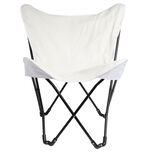 Fauteuil relax Noa pliable beige L60xP78xH86cm