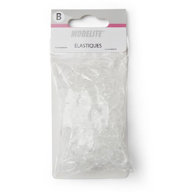 Lot de 500 mini &eacute;lastiques &agrave; cheveux caoutchouc transparent