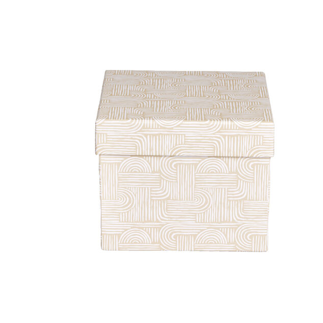 Bo&icirc;te carton d&eacute;cor&eacute;e 13x10xH13cm - 2 mod&egrave;les