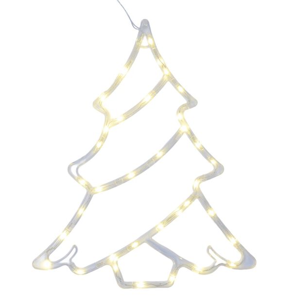 Sapin de No&euml;l lumineux 35LED d&eacute;coratif 31x38cm