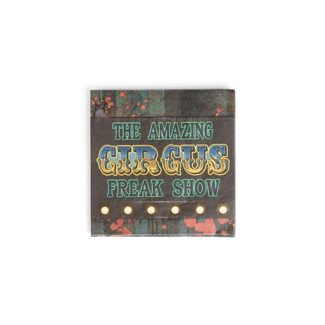 Serviette de table Halloween cirque Freak Show x16