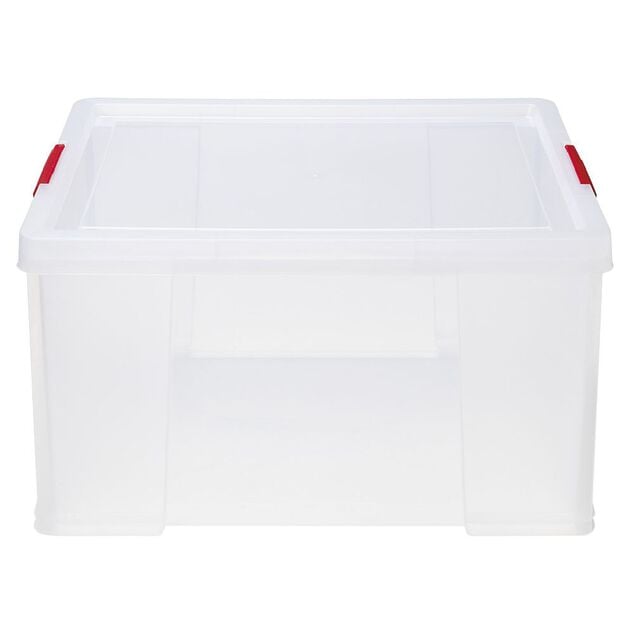 Box de rangement plastique transparent avec couvercle