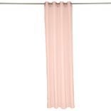 Voilage &agrave; oeillets rose uni 100% polyester 140x240cm