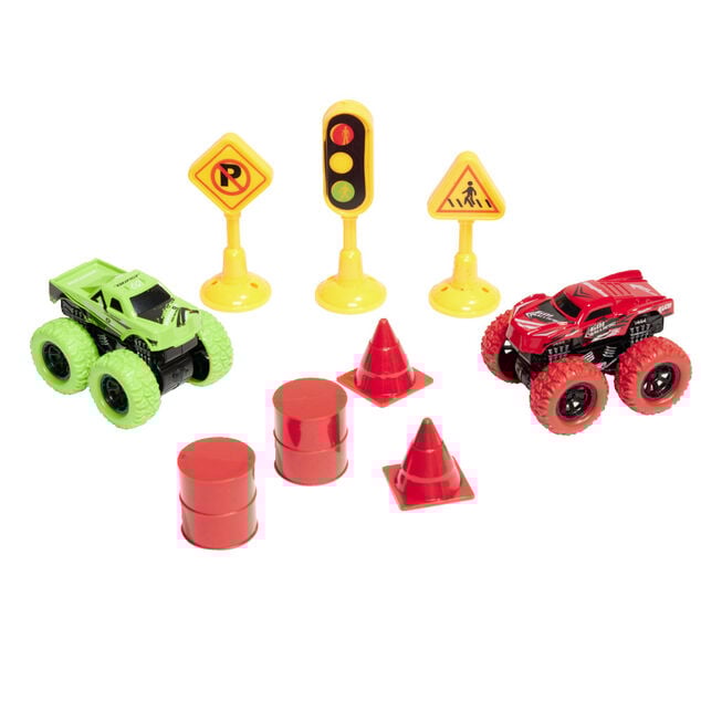 Ensemble quad x2 avec panneaux de signalisations x7