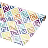 Toile cirée motifs losanges multicolores 140cm