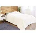 Couvre lit 2 personnes micro lavée beige 220x240cm