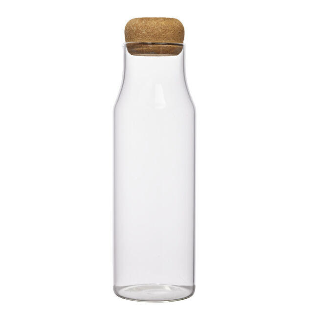 Bouteille en verre avec bouchon li&egrave;ge 1L