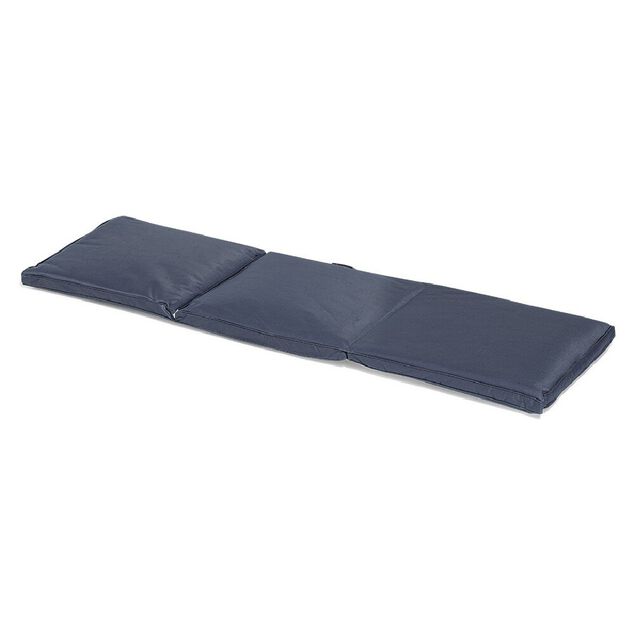 Coussin bain de soleil gris anthracite &agrave; nouette 55xL185cm