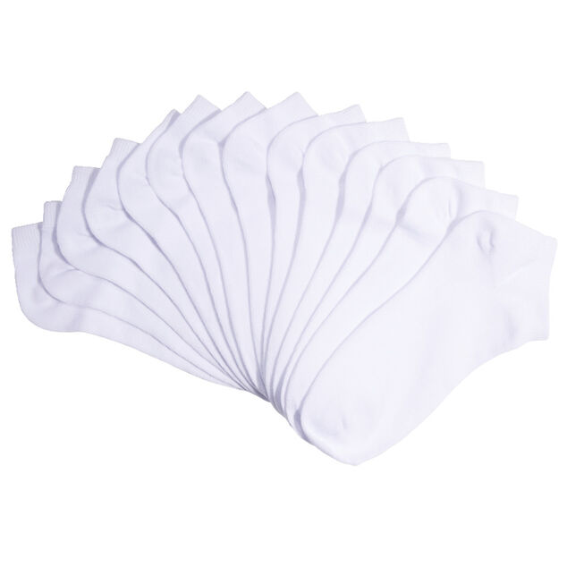 Lot 7 paires chaussettes tige basse coton et polyester - 3 coloris