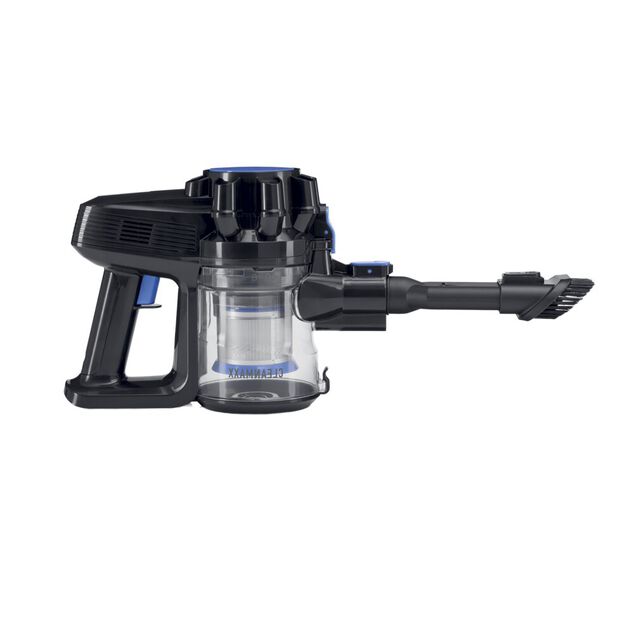 Aspirateur balai sans fil 6 accessoires CleanMaxx noir et bleu H109cm