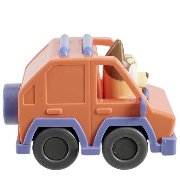 V&eacute;hicule mini Bluey plastique 9x6xH7cm (4 mod&egrave;les)