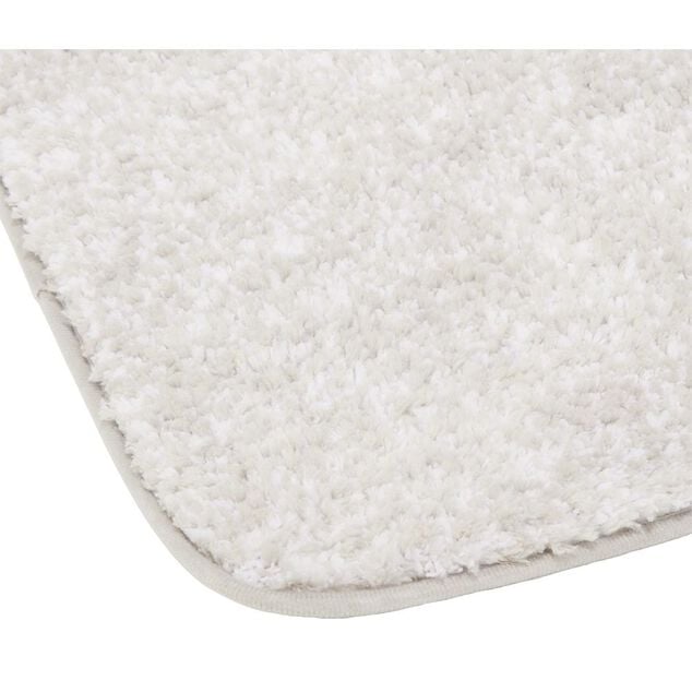 Tapis de salle de bain gris en polyester
