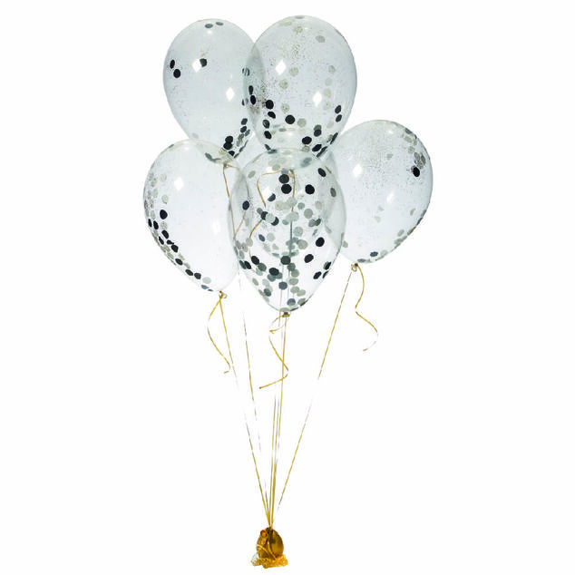 Ballon et ses confettis x6