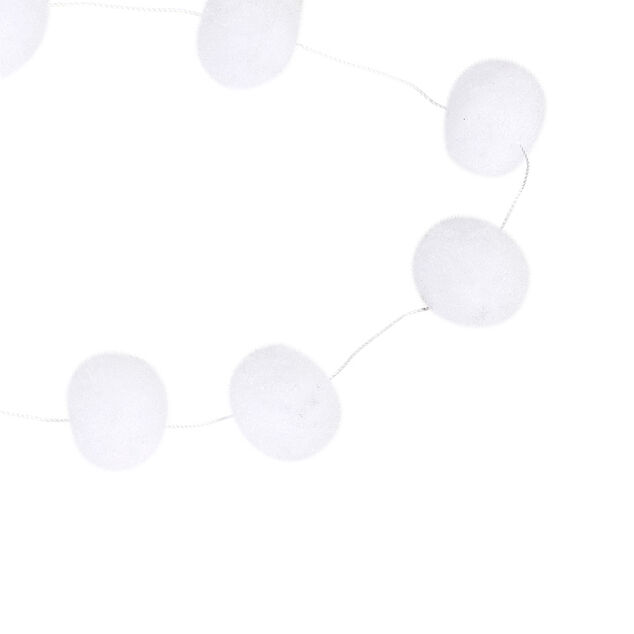 Guirlande 30 boules de neige blanc 1,8 m