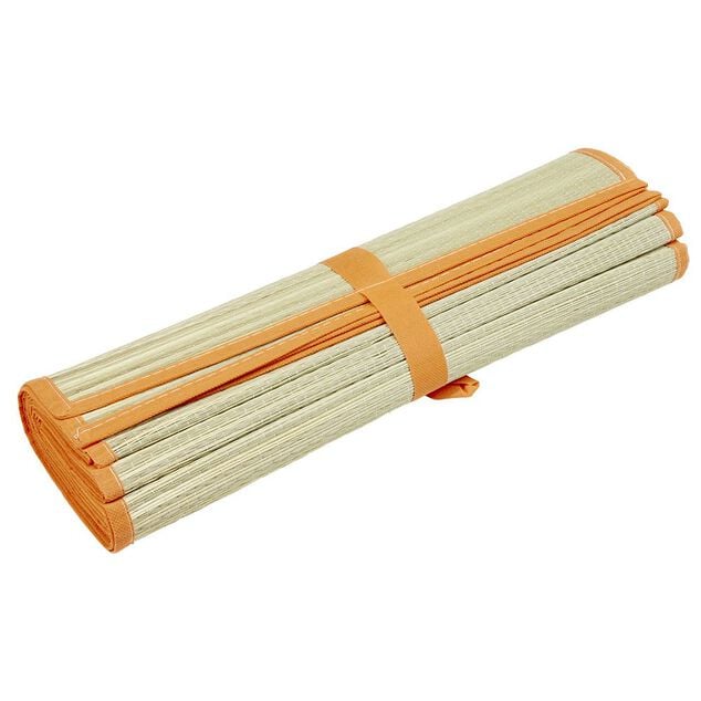 Sac de plage + natte en paille 60x180 cm